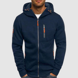 Full-Zip Hoodie with Zippered Pockets
