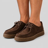 Suede Lace-Up Shoes with Crepe Sole