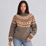 Turtleneck Sweater with Fair Isle Pattern