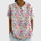Solene | Floral Button Elegant Blouse Women Summer Casual