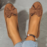Bow Detail Ballet Flats with Round Toe