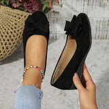 Bow Detail Ballet Flats with Round Toe