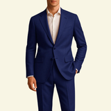 Tailored Suit Set with Single-Breasted Blazer and Straight-Leg Pants