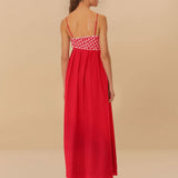 Sweetheart Neck Maxi Dress with Fish Print and Spaghetti Strap