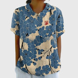 Solene | Floral Button Elegant Blouse Women Summer Casual