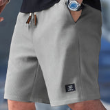 Men's Waffle Knit Drawstring Shorts