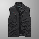 Men's Zip-Front Vest with Zipper Pockets