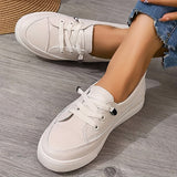 Low-Top Lace-Up Sneakers with Platform Sole