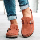 Buckle Strap Slip-On Mule Loafers