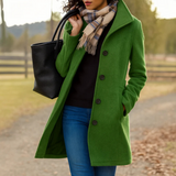 Wool Trench Coat with Button Front