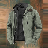 Fleece Jacket with Hood and Zip-Front Closure