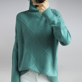 Turtleneck Sweater with Textured Knit Women