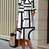Collared Button-Front Midi Shirt Dress with Side Pockets