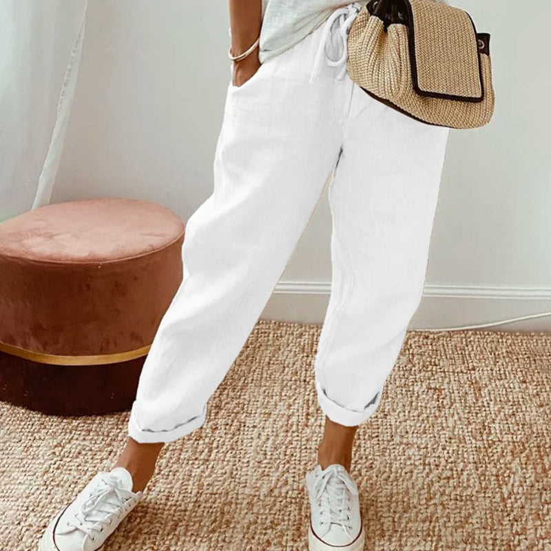 Noemie | Linen Jogger Pants Women Summer Relaxed Casual
