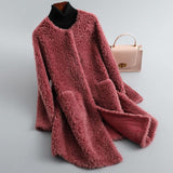 Teddy Fleece Jacket with Open Front and Side Pockets