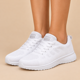 Women's Sneakers with Lace Up Design and Textured Knit