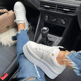 Platform Lace-Up Sneakers with Chunky Sole
