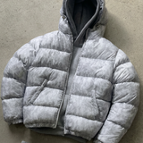 Men's Winter Jacket with Hood and Quilted Puffer Design