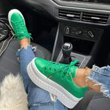 Platform Lace-Up Sneakers with Chunky Sole