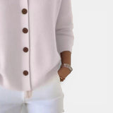 Women's Knit Cardigan Sweater – Collared Button-Front Long Sleeve Style for Everyday Wear