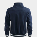 Bomber Jacket for Men – Zip-Up Casual Jacket with Stand Collar and Ribbed Cuffs for Everyday Wear