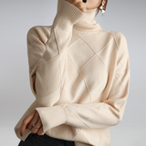 Turtleneck Sweater with Textured Knit Women