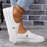 Low-Top Lace-Up Sneakers with Platform Sole