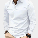 Long Sleeve Polo Shirt with Half Button