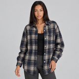 Oversized Plaid Flannel Shirt with Button Front