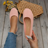 Knit Slip-On Flats with Round Toe