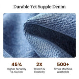 Wide-Leg High-Waisted Denim Jeans with Front Pockets