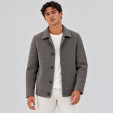 Collared Button-Front Jacket with Side Pockets