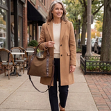 Shoulder Tote Bag with Crossbody Strap and Zip Pockets