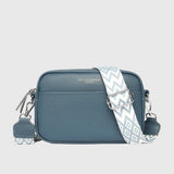 Leather Crossbody Bag with Woven Strap