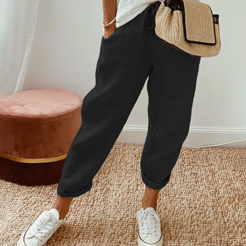 Noemie | Linen Jogger Pants Women Summer Relaxed Casual