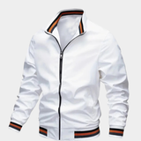 Bomber Jacket for Men – Zip-Up Casual Jacket with Stand Collar and Ribbed Cuffs for Everyday Wear