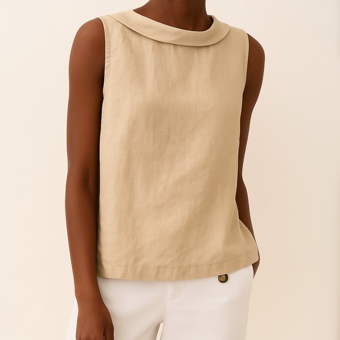 Virelle | Elegant Sleeveless Minimal Blouse Women Summer Top