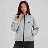 Zip-Front Windbreaker Jacket with Stand Collar