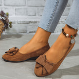 Bow Detail Ballet Flats with Round Toe