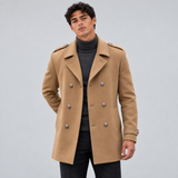 Double-Breasted Peacoat with Side Pockets