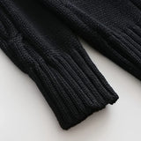 Cable Knit Cardigan with Shawl Collar and Button Front