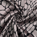 Button Front Snake Print Blouse with Point Collar