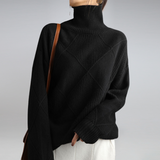 Turtleneck Sweater with Textured Knit Women