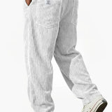 Corduroy Wide-Leg Pants with Patch Pockets