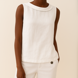 Virelle | Elegant Sleeveless Minimal Blouse Women Summer Top