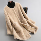 Teddy Fleece Jacket with Open Front and Side Pockets