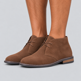 Suede Ankle Boots with Round Toe