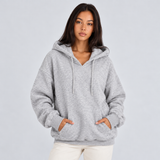 Women's Oversized Sweater with Leopard Print Star Back Design and Hooded Neckline