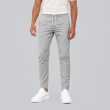 Tapered Leg Trousers with Drawstring Waist