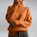 Turtleneck Sweater with Textured Knit Women